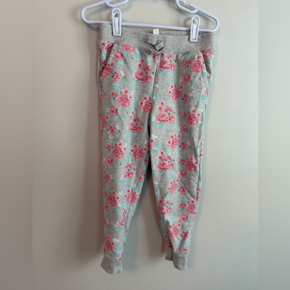 Janie and Jack Other - Janie and Jack Pink and Gray Flower Joggers